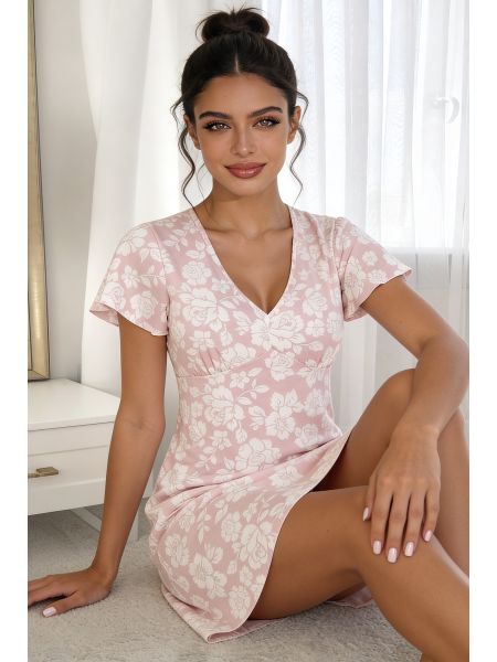 Cămașă de noapte florală din bumbac - Rosalia