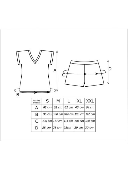 Pijama din bumbac pentru femei cu pantaloni scurți - Fiorella scurt - 4