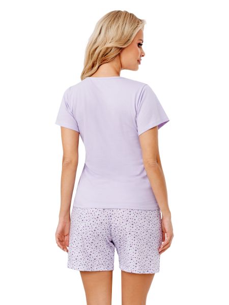 Pijama de damă din bumbac cu flori - Fiorella 1/2 - 3
