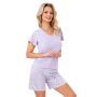Pijama de damă din bumbac cu flori - Fiorella 1/2 - 3