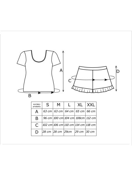 Pijama de damă cu mânecă scurtă din bumbac - Oaie roz - 4