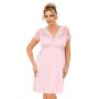 Rochie de noapte din dantelă pentru femei - Livia plus size roz pudră - 2