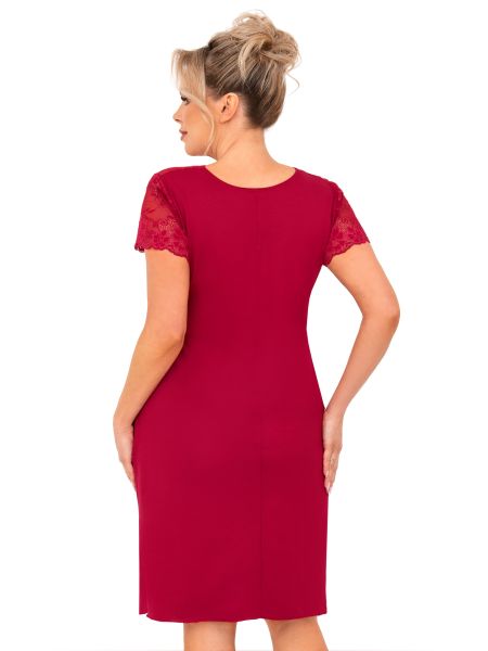 Rochie de noapte din dantelă pentru femei - Livia plus size burgundy - 2