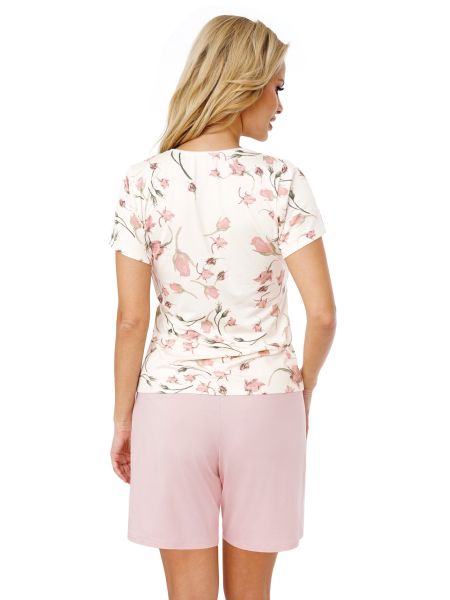 Pijama pentru femei din viscoză cu flori - Amaris 1/2 - 3