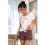 Pijama pentru femei cu pantaloni scurți cu volane - Amaris scurt - 2