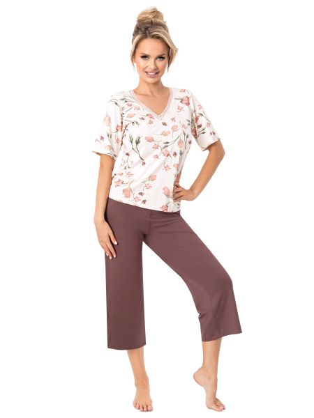 Pantaloni de pijama 3/4 din viscoză pentru femei - Amaris 3/4 - 2