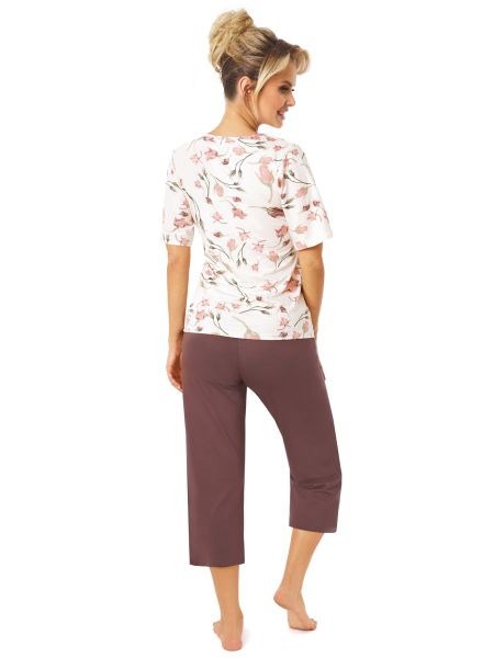 Pantaloni de pijama 3/4 din viscoză pentru femei - Amaris 3/4 - 3