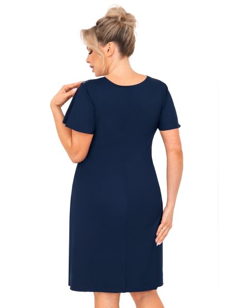 Cămașă de noapte pentru femei - Melania plus size albastru marin - 2