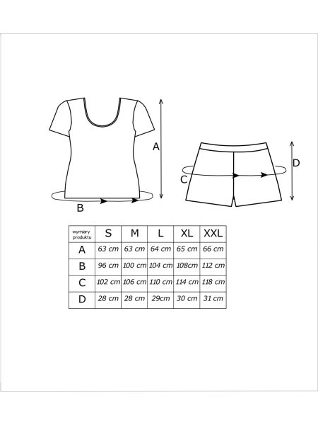 Pijama de damă din bumbac albastru - scurtă Star - 4