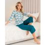 Pijama elegantă pentru femei cu pantaloni 3/4 - Irmina 3/4 - 2