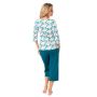 Pijama elegantă pentru femei cu pantaloni 3/4 - Irmina 3/4 - 4