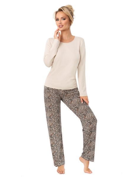 Pijama de damă în pantaloni lungi panteră - Omari long - 2