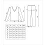 Pantaloni lungi de pijama pentru femei - Daphne lung roz - 6