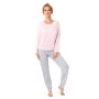 Pijama din bumbac cu pantaloni lungi - Bunny lung roz - 4