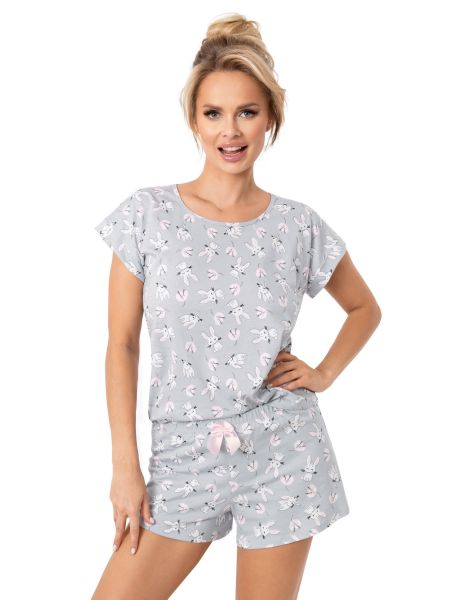 Pijama din bumbac pentru femei cu pantaloni scurți - Bunny scurt - 2