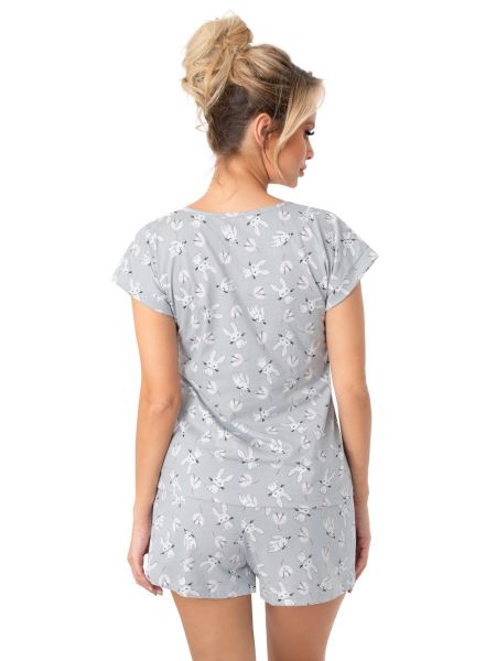 Pijama din bumbac pentru femei cu pantaloni scurți - Bunny scurt - 3
