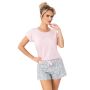 Pijama cu mânecă scurtă pentru femei - Bunny scurt roz - 4