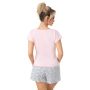 Pijama cu mânecă scurtă pentru femei - Bunny scurt roz - 5
