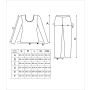 Pijama din bumbac în carouri - Sleep long negru - 4