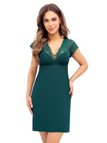 Cămașă elegantă cu dantelă - Ivana green - 2