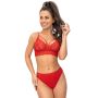 Sutien moale din dantelă - 245 roșu - 4