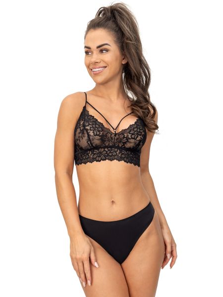 Sutien moale din dantelă - 245 negru - 3