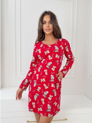Cămașă de noapte de Crăciun din bumbac - Urs