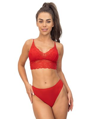 Top sexy din dantelă - 244 roșu