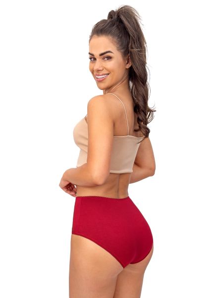 Partea de jos de bikini confort cu talie înaltă - 239 burgundy - 2