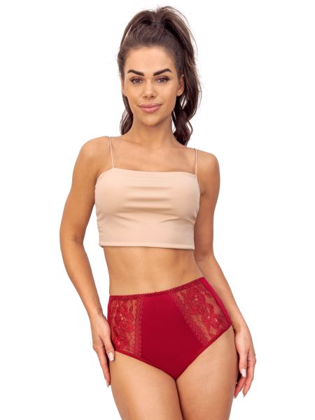 Partea de jos de bikini confort cu talie înaltă - 239 burgundy