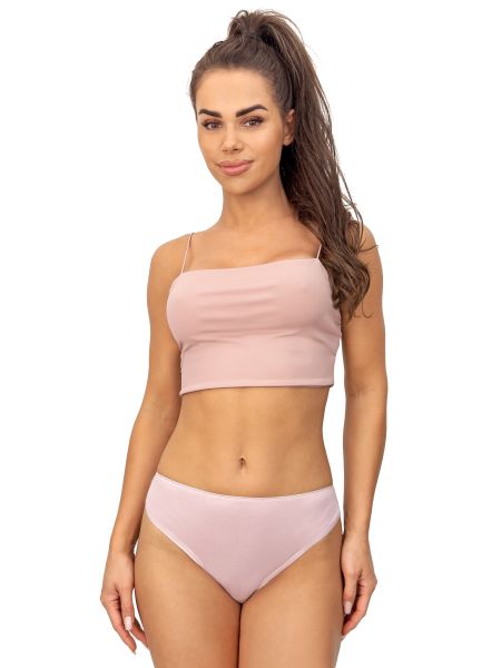 Fund de bikini mediu cu dantelă - 233 roz - 2