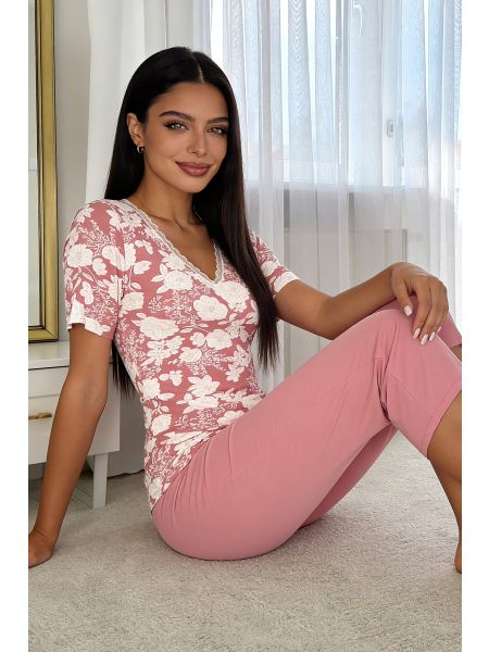 Pantaloni de pijama pentru femei 3/4 - Tina 3/4
