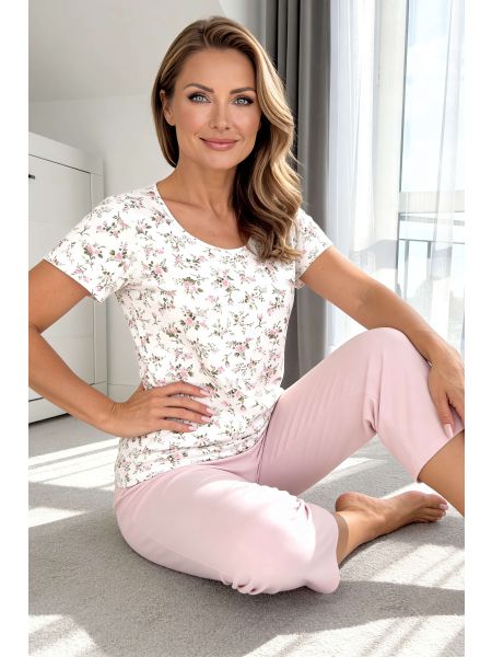 Pantaloni de pijama din bumbac 3/4 - Emilia 3/4
