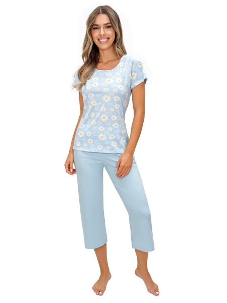 Pantaloni de pijama din bumbac 3/4 - Margaret 3/4 - 2