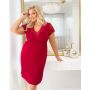 Tricou elegant cu dantelă - Sonia, mărime mare, culoare burgund - 2