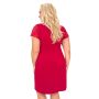 Tricou elegant cu dantelă - Sonia, mărime mare, culoare burgund - 4