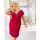 Tricou elegant cu dantelă - Sonia, mărime mare, culoare burgund
