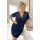 Cămașă de noapte elegantă, de culoare bleumarin – Linda, mărime mare, bleumarin