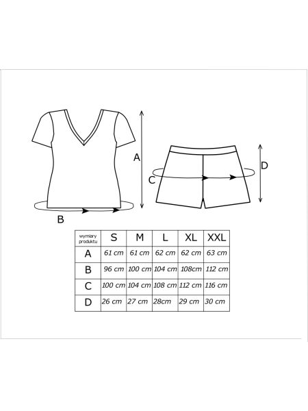 Pijama pentru femei din viscoză, cu pantaloni scurți - Pati short - 4
