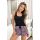 Pijama din bumbac cu bretele late – Molly top negru