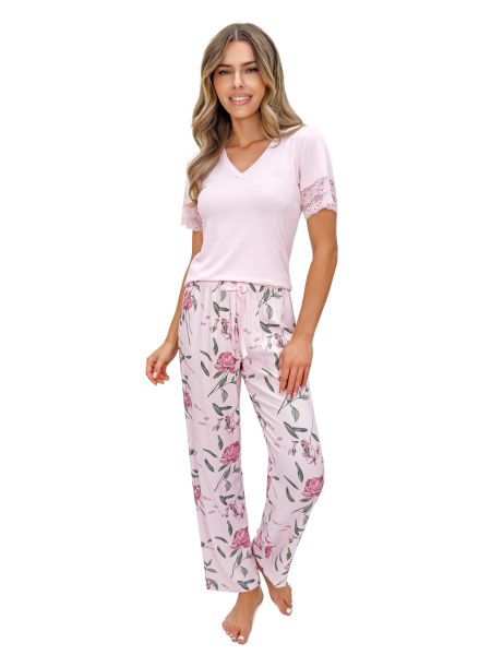 Pijama elegantă pentru femei din viscoză - Gabriela long
