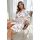 Halat elegant cu imprimeu floral în culori deschise – Elizabeth, scurt