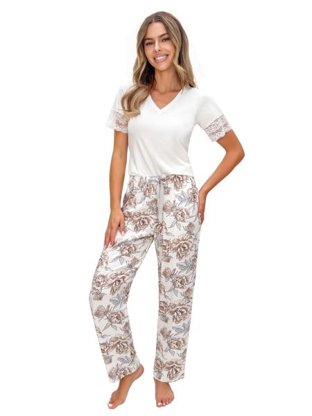 Pijamale elegante pentru femei, cu pantaloni lungi – Elizabeth long - 3