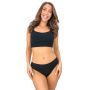 Slipuri brazilieni din bumbac negru cu dantelă - 270 - 3