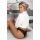 Slipuri brazilieni din bumbac negru cu dantelă - 270