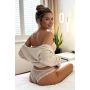 Slipuri braziliene din bumbac, de culoare bej, cu dantelă - 270 - 2