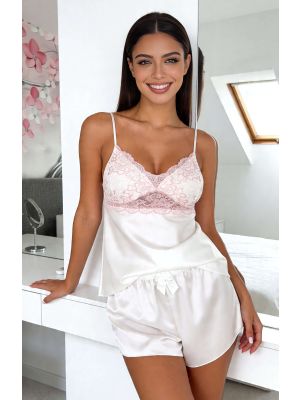 Pijama din satin crem - Ariela 1/2