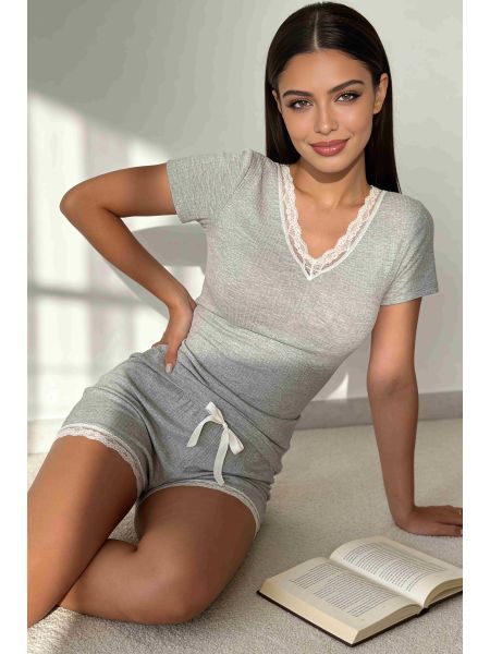 Pijamale pentru femei cu dantelă – Megi short - 2