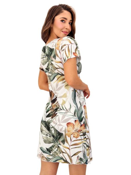 O cămașă de noapte elegantă cu imprimeu floral - Olivia - 3