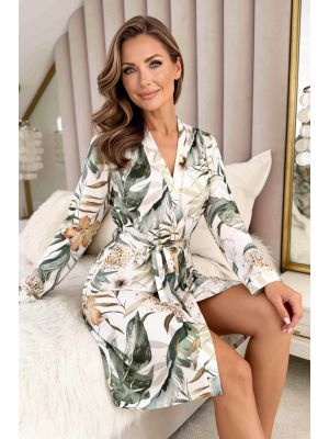 Un halat elegant cu imprimeu floral – Olivia